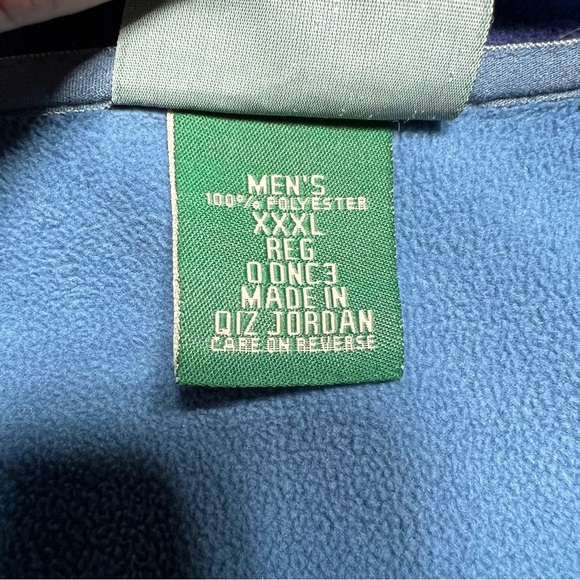 L.L. Bean Blue Fleece Vest with High Collar Men’s Size XXXL - Picture 7 of 12